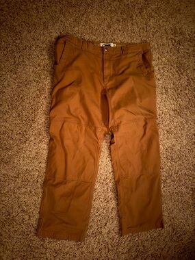Men's Mountain Khakis Brown Workwear Pants 42 x 32